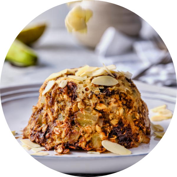 peer chocolade bowl cake recept voor lage GI